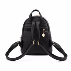 AnnaMouler Preppy Style with Bow Backpack Black