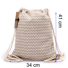 AnnaMouler Bohemian Style Women Backpack Beige