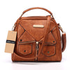 AnnaMouler Double Zipper Messenger Bag Khaki