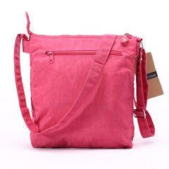 AnnaMouler Casual Nylon Multi-Pocket Crossbody Bag Pink