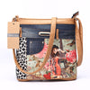 AnnaMouler Denim Eiffel Tower Messenger Bag