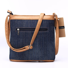 Patchwork Eiffel Tower Shoulder Bag Khaki
