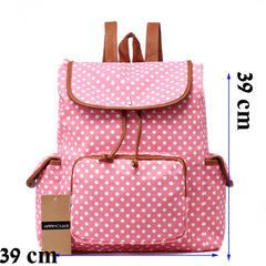 New Fashion Polka Dots Design Backpack Pink