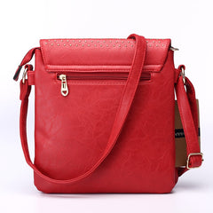 New AnnaMouler Double Zipper Shoulder Bag with Tassel Red