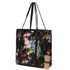 Large FLoral Printed PU Leather Shoulder Bag Multicolor