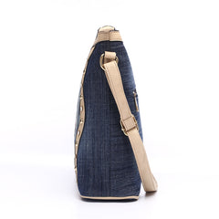 Annamouler Fashion Denim Shoulder Bag Khaki