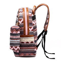 Ladies Fashion Backpack with Pen Bag Case Multicolor