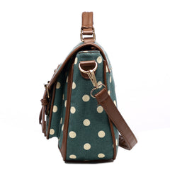 AnnaMouler Vintage Women Canvas Shoulder Bag Green