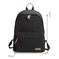AnnaMouler Solid Color Fashion Backpack Black