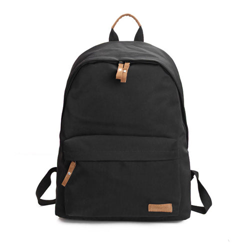AnnaMouler Solid Color Fashion Backpack Black
