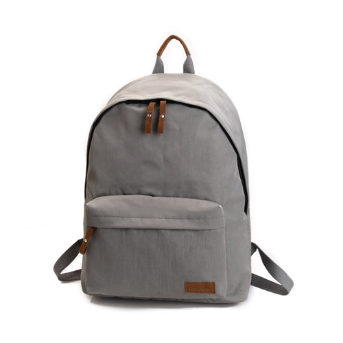 AnnaMouler Solid Color Fashion Backpack Grey
