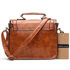 Retro Hollow Out Lace Shoulder Bag Brown