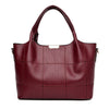 Large Capacity PU Leather Tote Bag Red