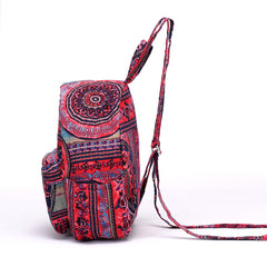 AnnaMouler Vintage Pattern Cotton Fabric Backpack No 6