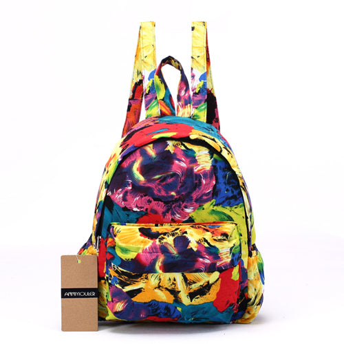 AnnaMouler Vintage Pattern Cotton Fabric Backpack No 5