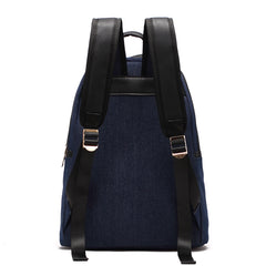 AnnaMouler Casual Denim School Bag Blue