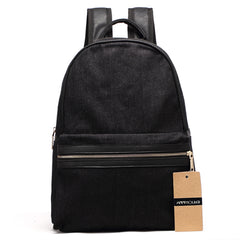 AnnaMouler Casual Denim School Bag Black