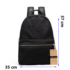 AnnaMouler Casual Denim School Bag Black