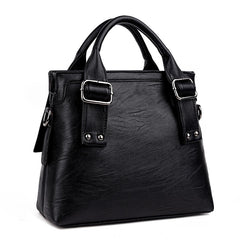 AnnaMouler Trendy PU Leather Handbag Black