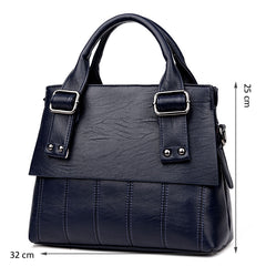 AnnaMouler Trendy PU Leather Handbag Black