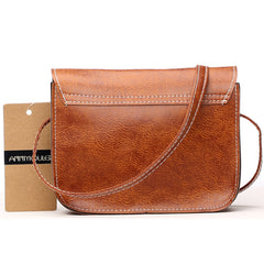 AnnaMouler Pu Leather Vintage Style Shoulder Bag Brown