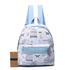 Super Cute 3D Floral Print Backpack Blue