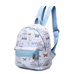Super Cute 3D Floral Print Backpack Blue