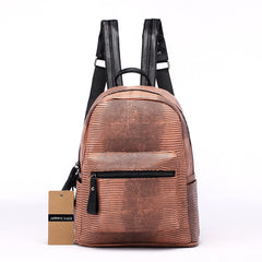 AnnaMouler Fashion Alligator Pattern Backpack Brown