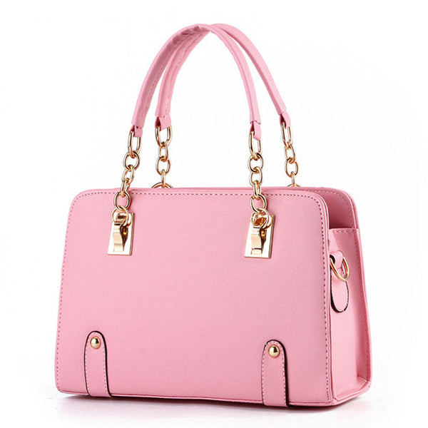 AnnaMouler Famous Handbags with Chain Pink
