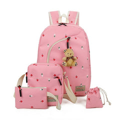 AnnaMouler Rucksack Floral Print Backpacks Pink