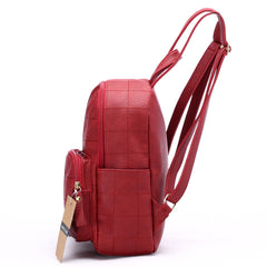 Lovely Vintage PU Leather Backpack Red