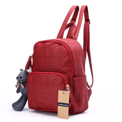 AnnaMouler High Quality Women Backpack Red
