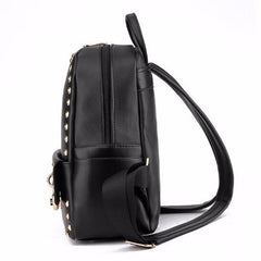 Fashion Rivet Student Backpack Black