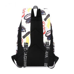 AnnaMouler Nylon Fashion School Bag Beige