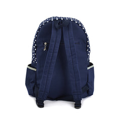 AnnaMouler Polka Dots Lace Flower Backpack Blue