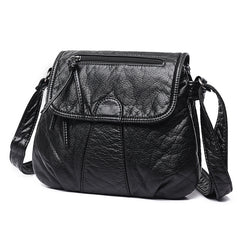AnnaMouler Soft PU Leather Shoulder Bag Black