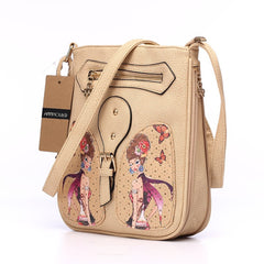 3D Digital Printed Women's Shoulder Bag Khaki