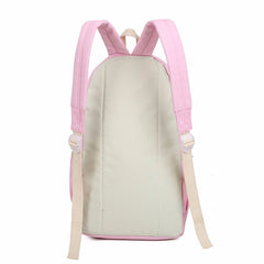 Printed Vintage Canvas European Style Backpack Pink